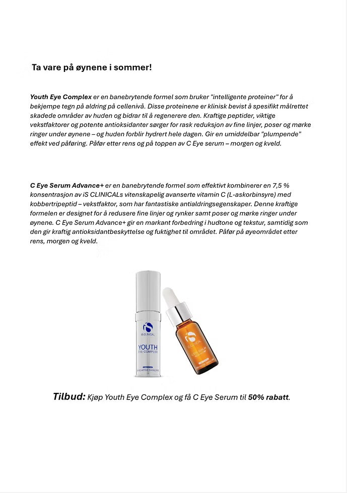 Kit Youth Eye Complex 15 ml og C Eye serum advance+15 ml